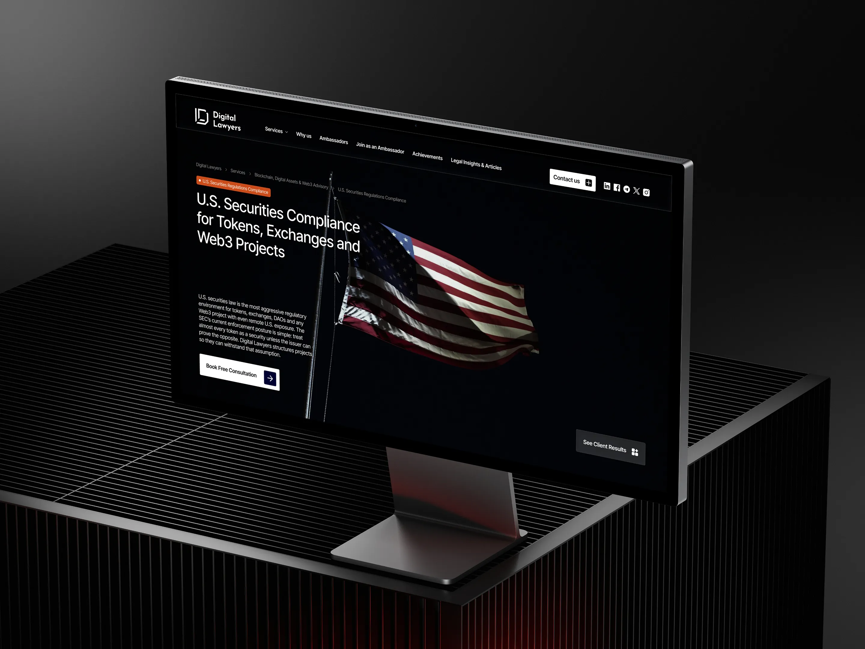 Digital Lawyers studio website: screen 1 of 4
