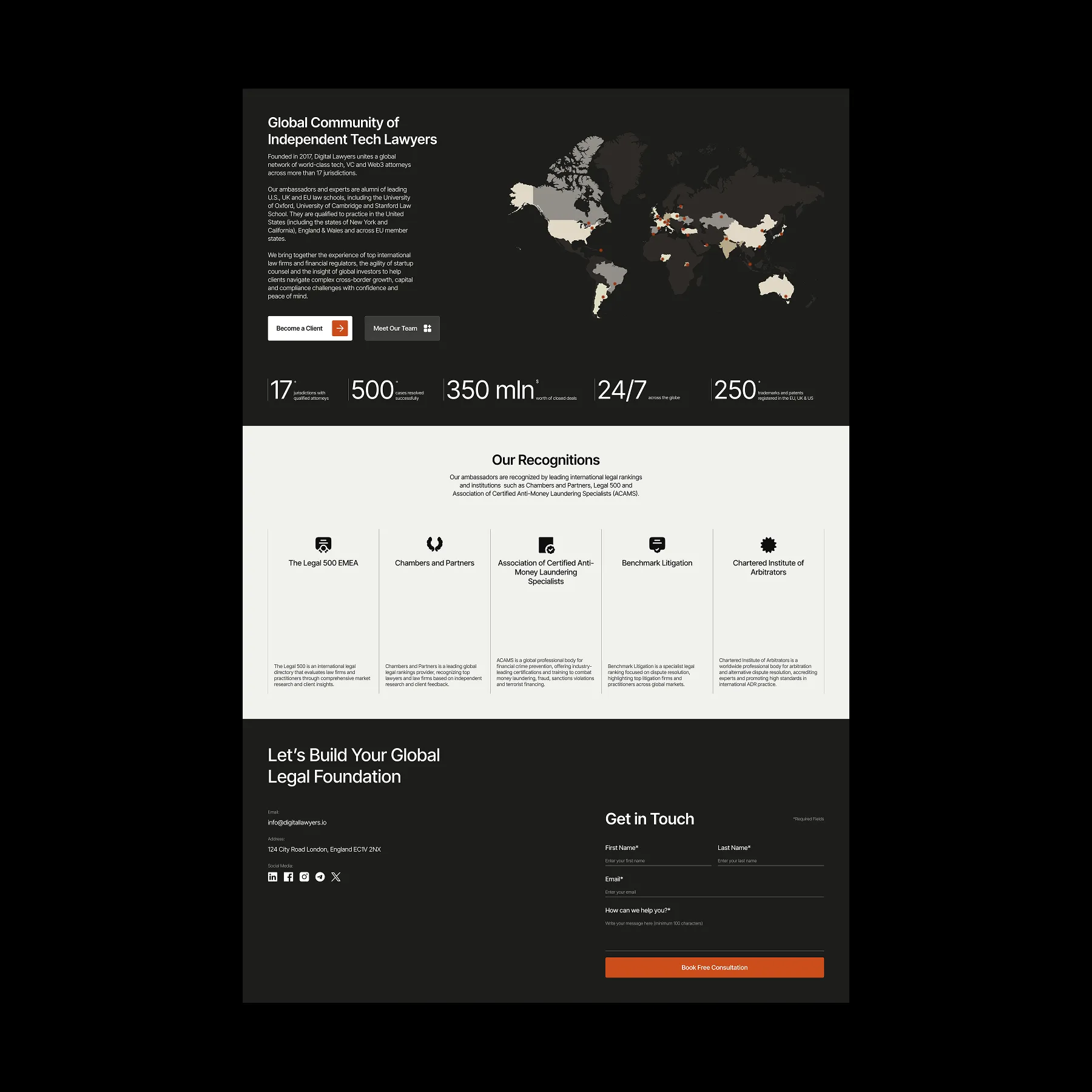 Digital Lawyers studio website: screen 3 of 4