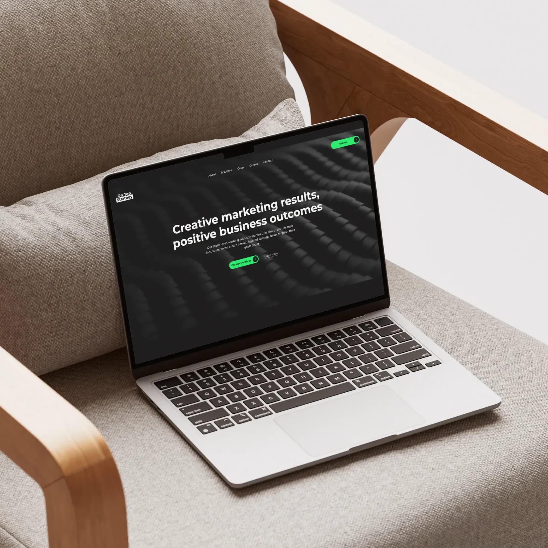 On Top Strategy studio website: screen 2 of 4
