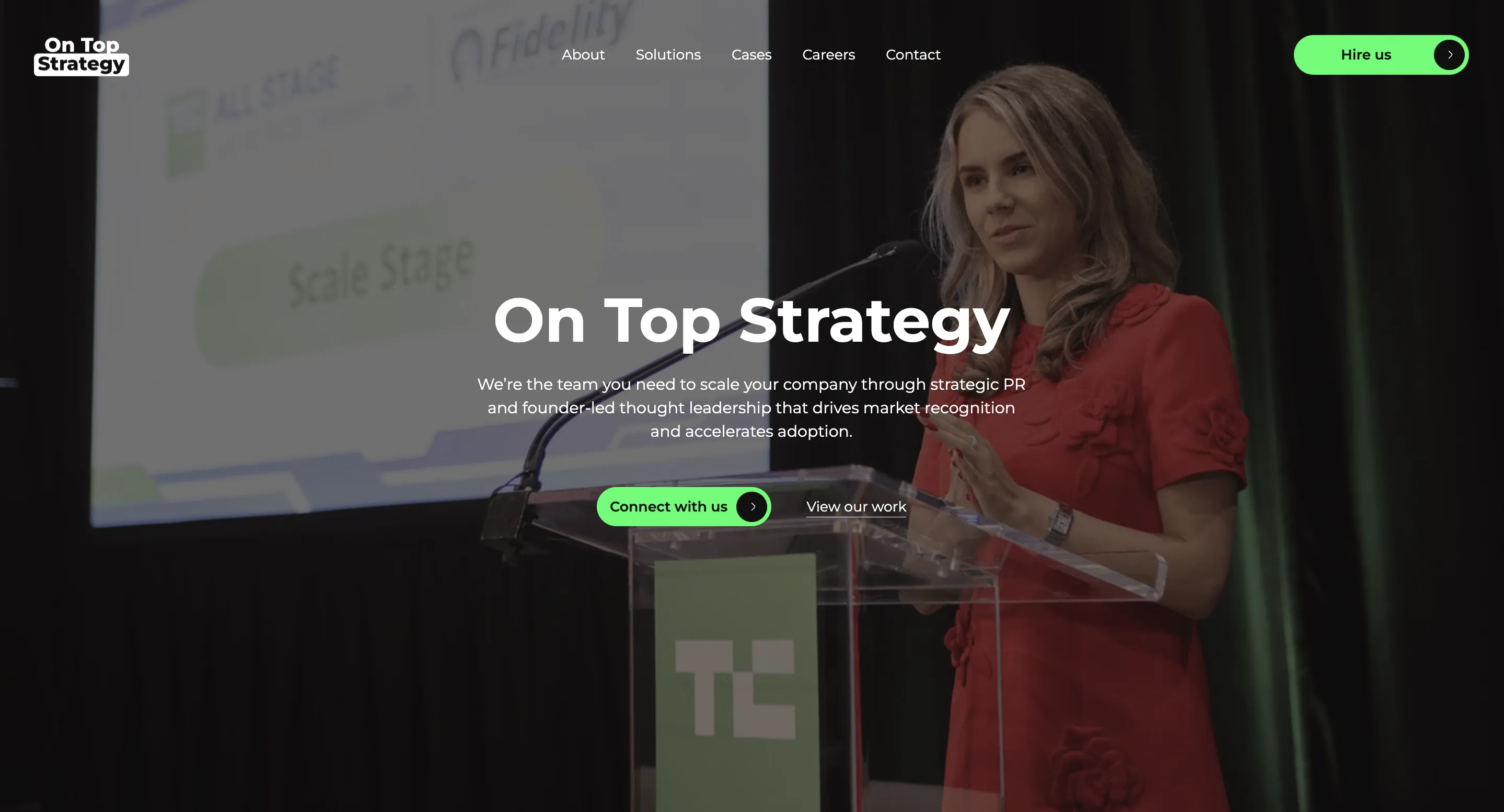 On Top Strategy studio website built by ROOKS