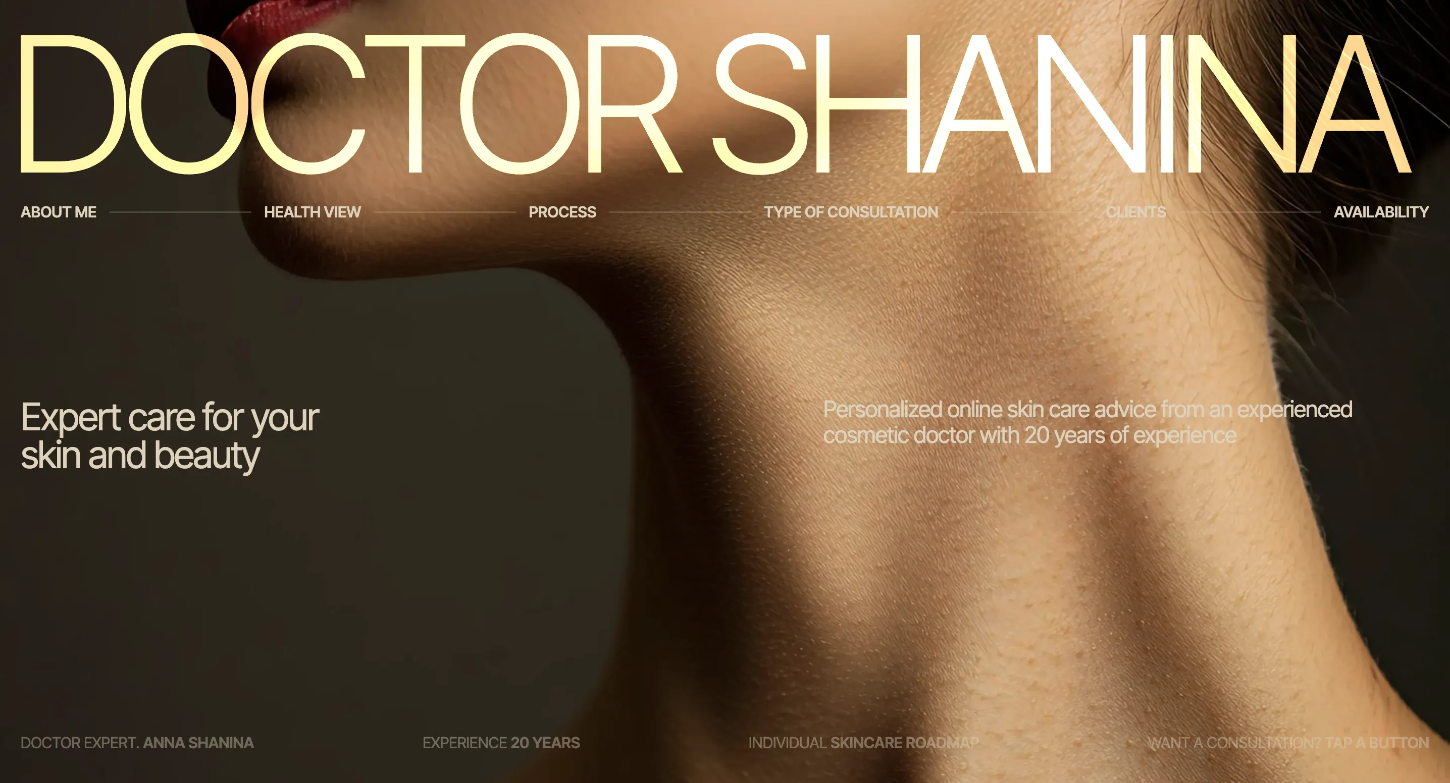 Dr. Shanina studio website built by ROOKS