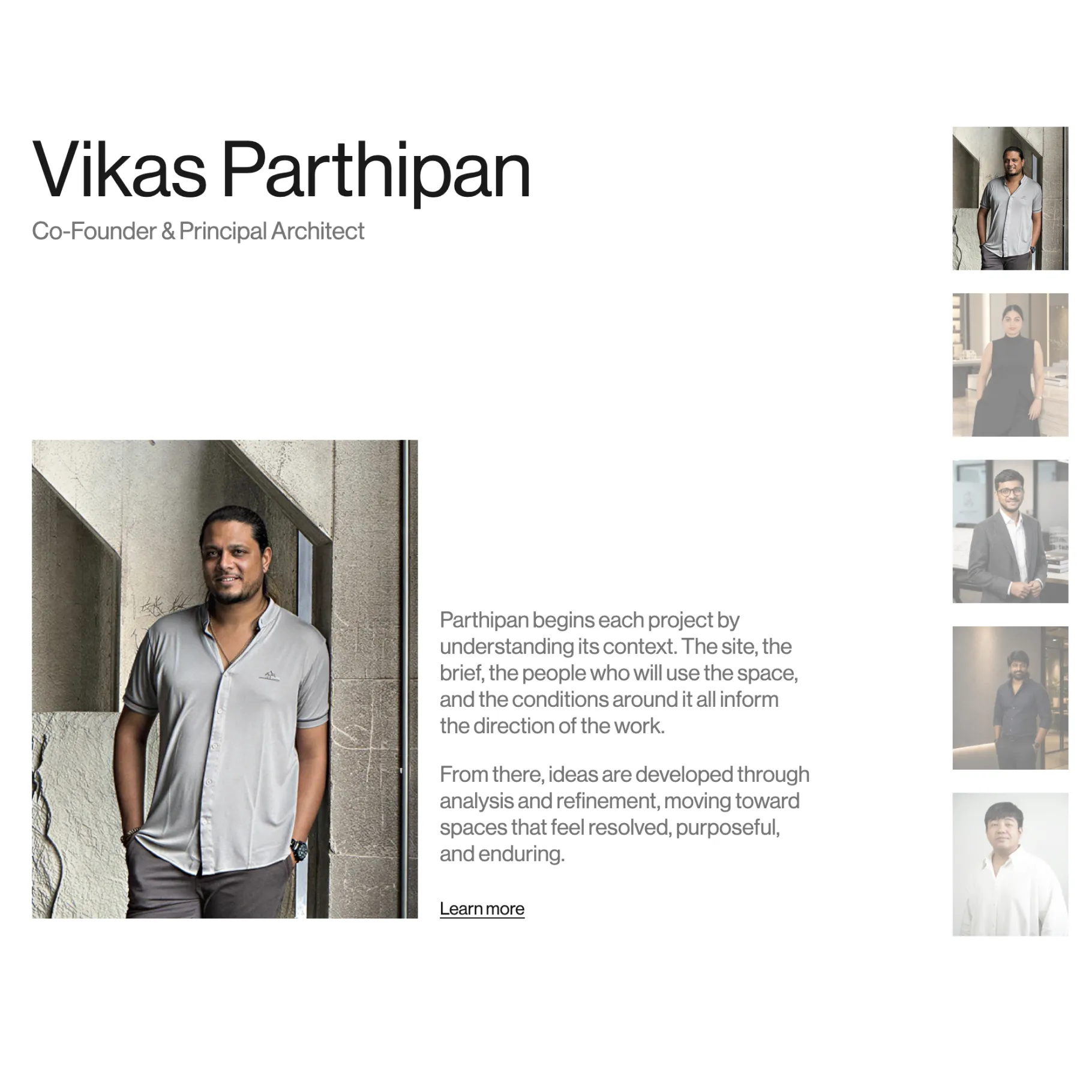 ADEPT Design studio website: screen 2 of 4