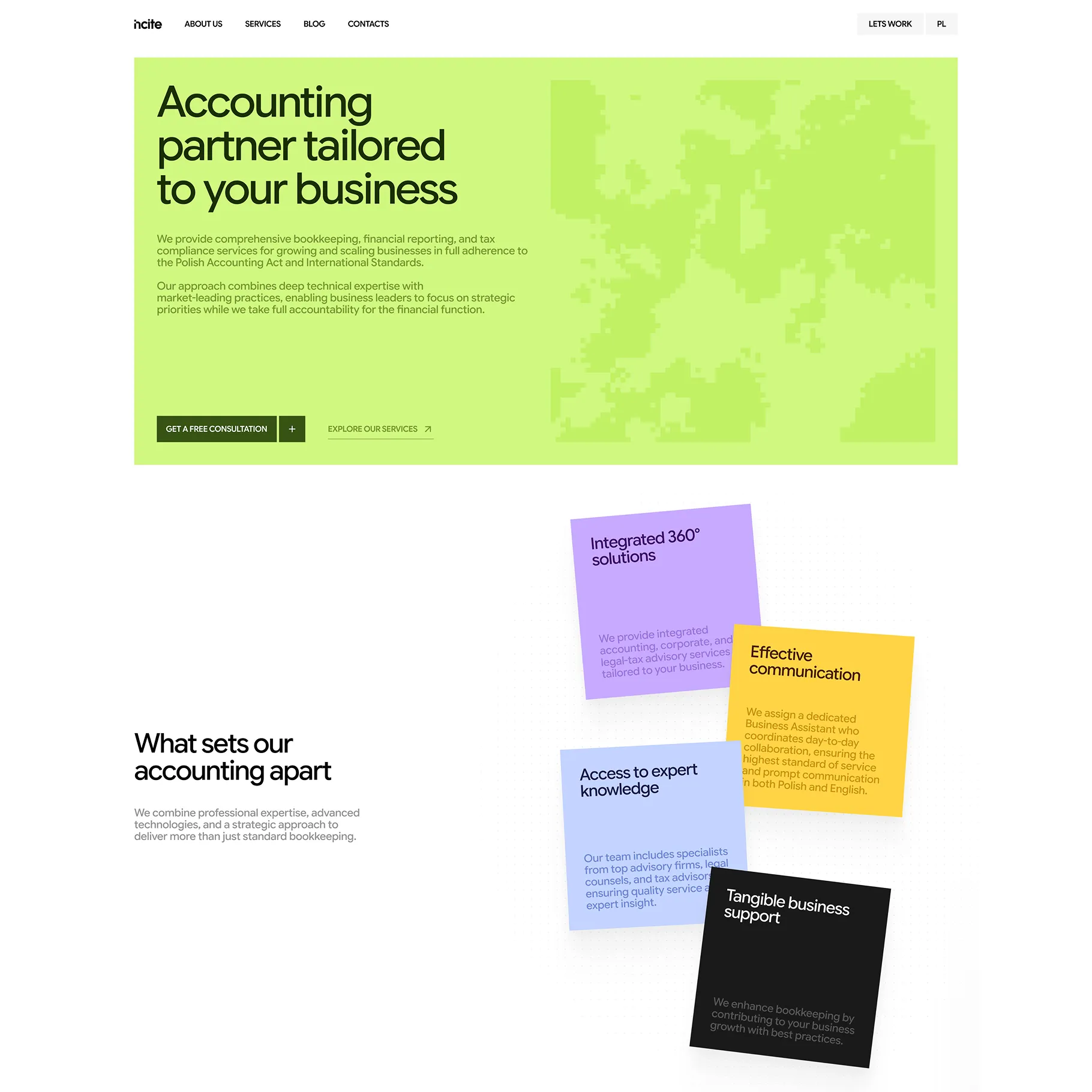 Incite studio website: screen 3 of 4
