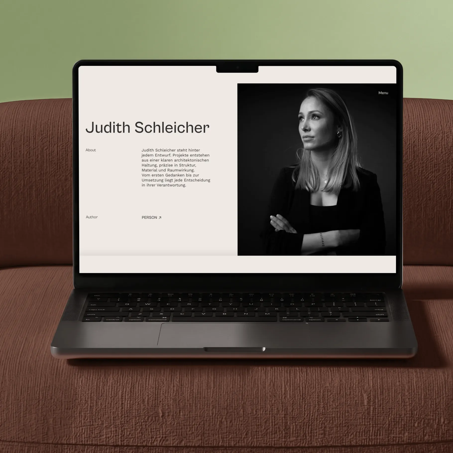 Judith Schleicher studio website: screen 2 of 4