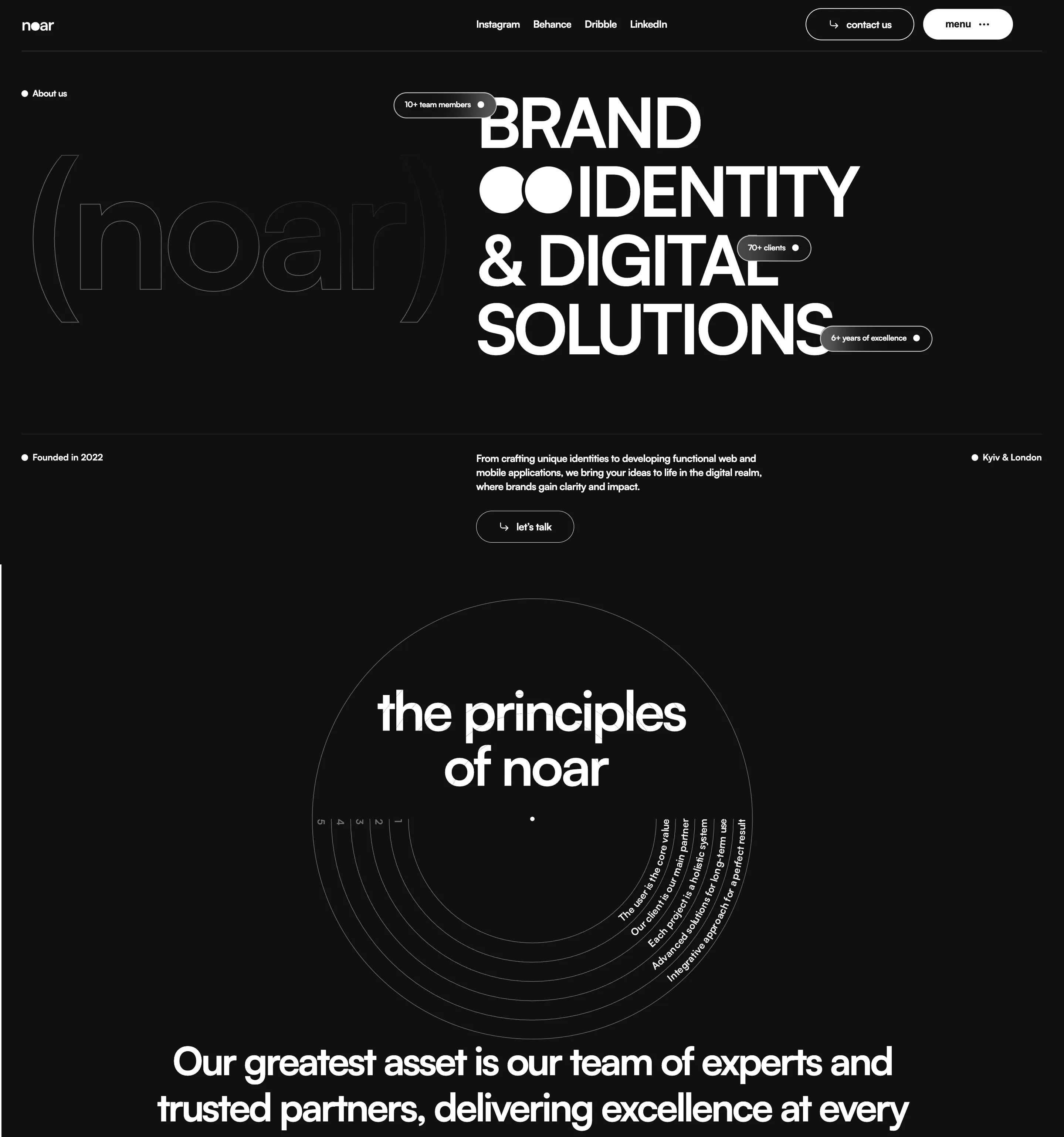 NOAR studio website: screen 4 of 4