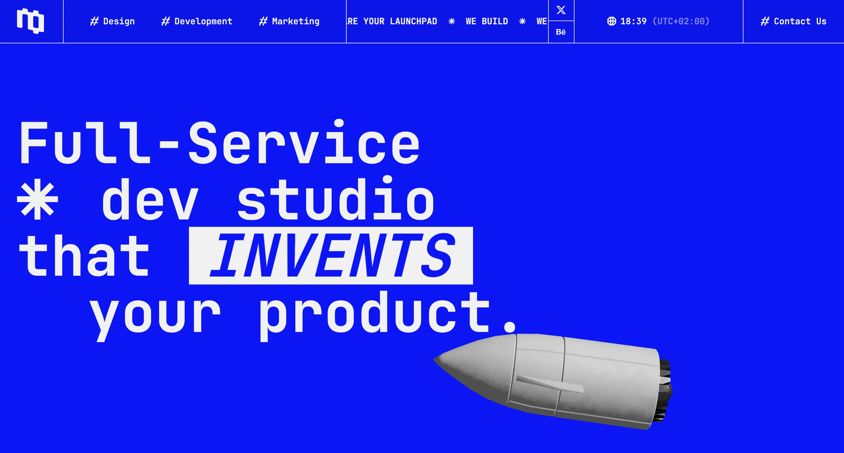 OneZero studio website: screen 1 of 4
