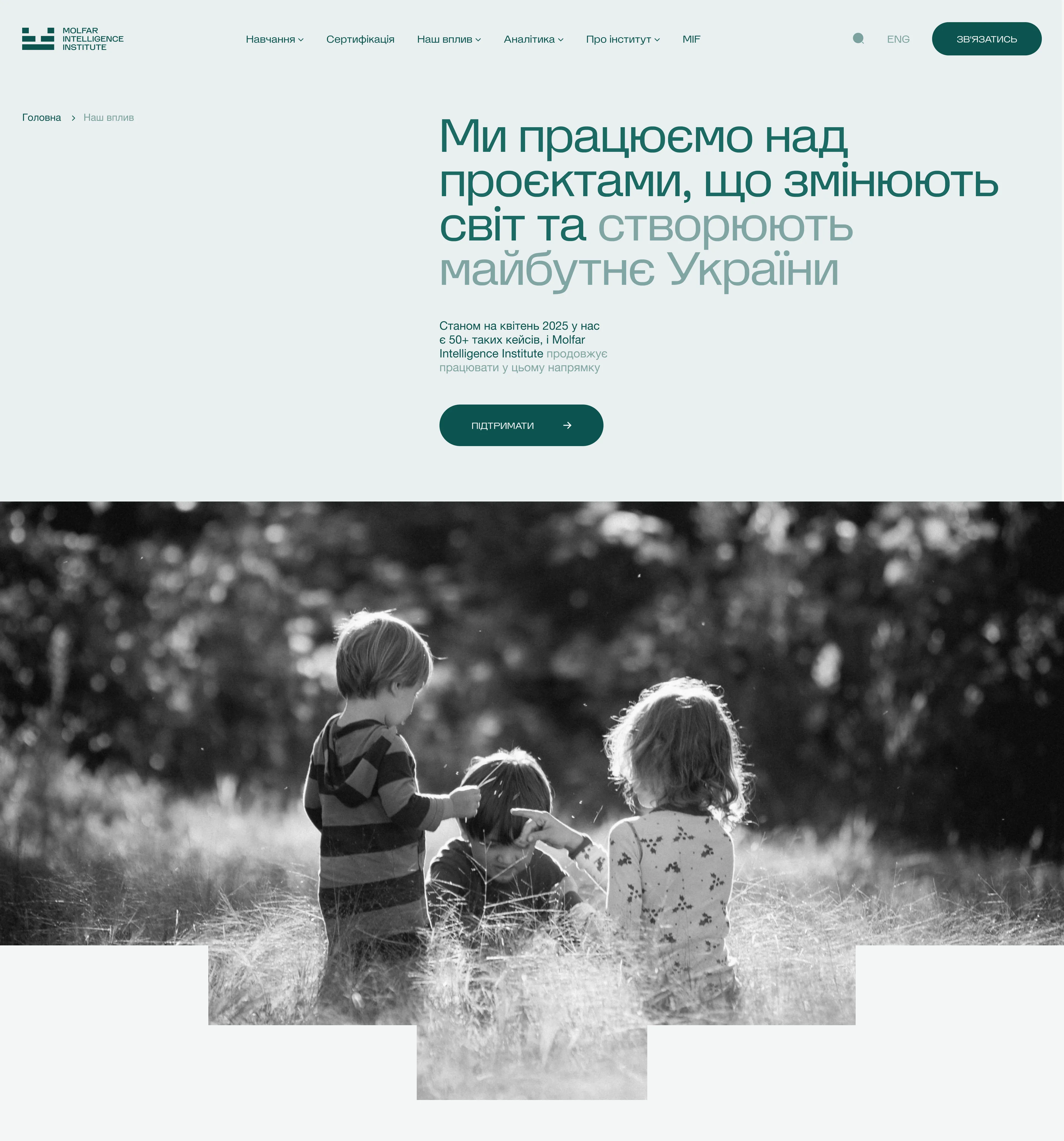 Molfar Institute website: screen 4 of 4