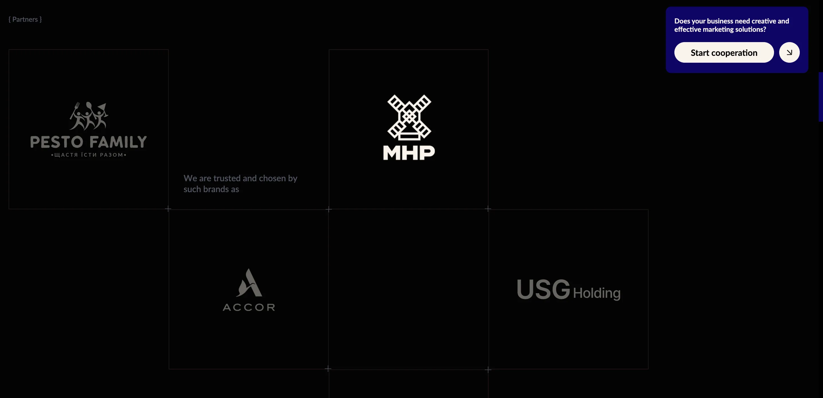Volska Agency studio website: screen 4 of 4