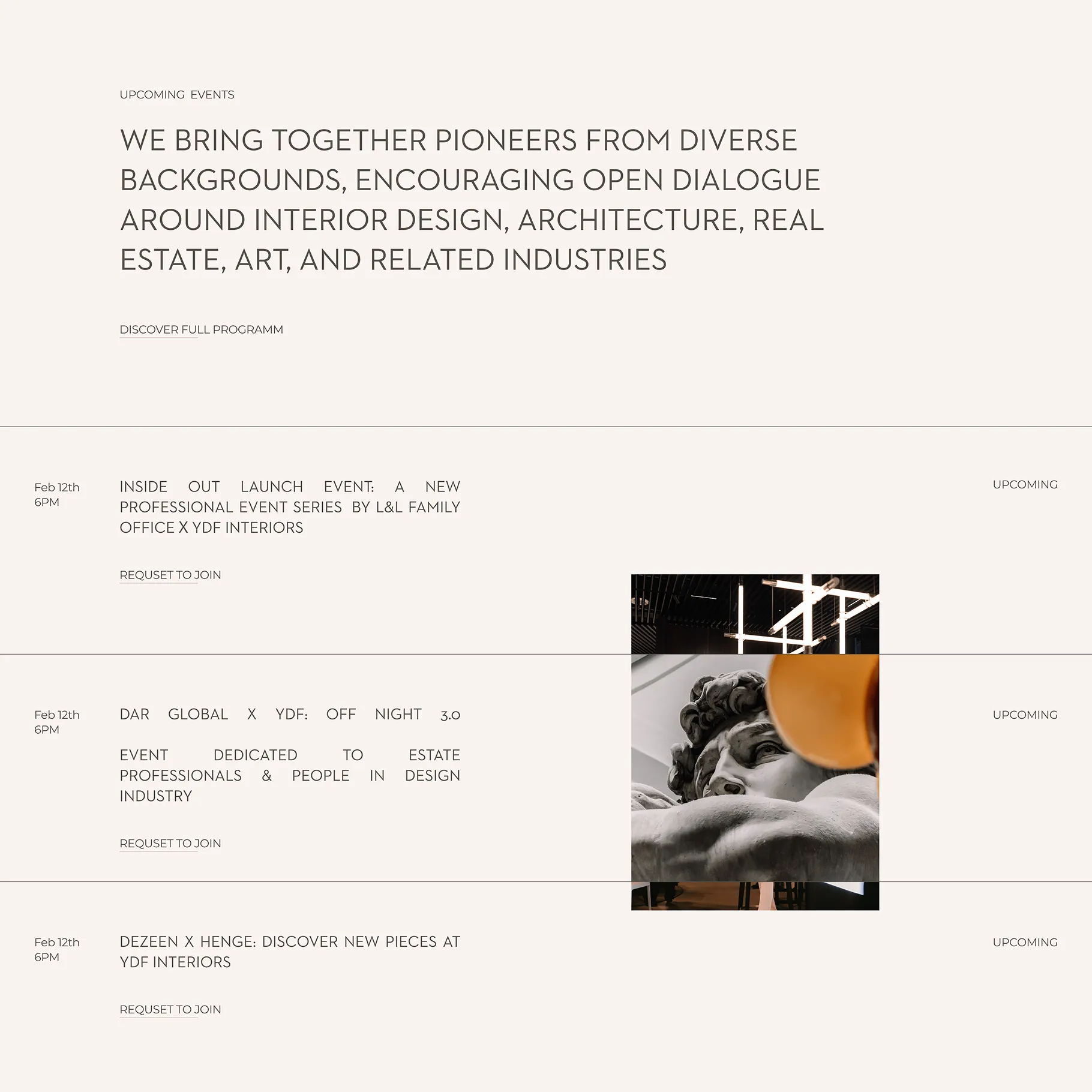 YDF studio website: screen 2 of 4